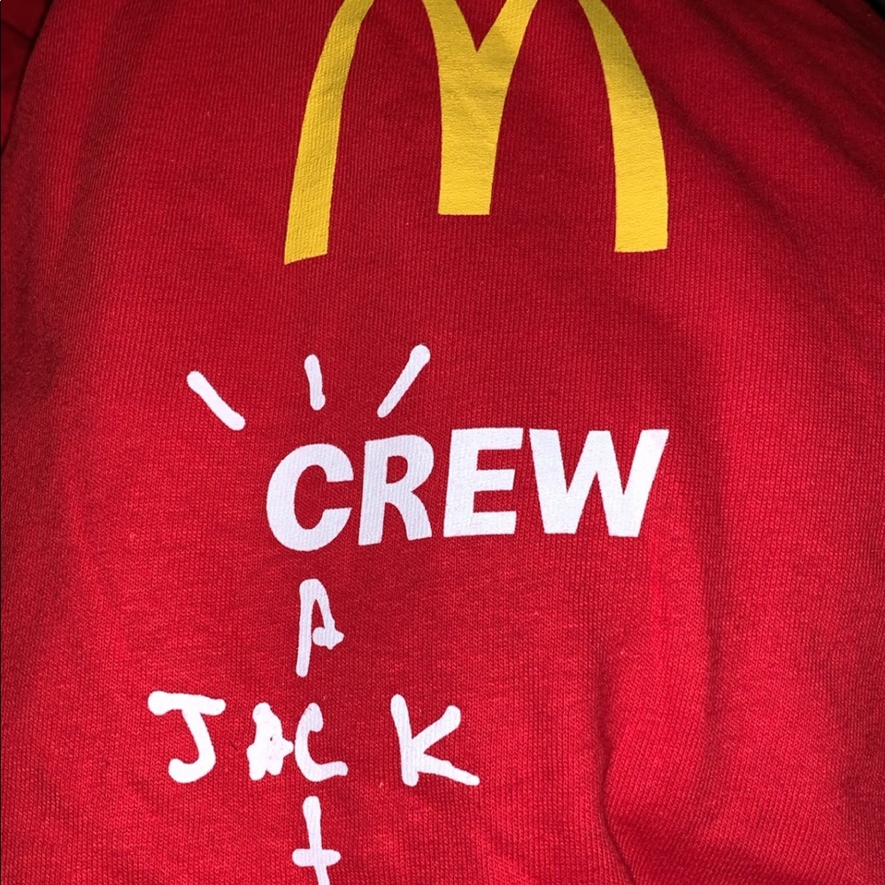 Travis Scott x McDonald's crew tees